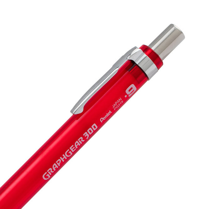 Pentel GraphGear 300 Mechanical Pencil, Red, 0.9 mm