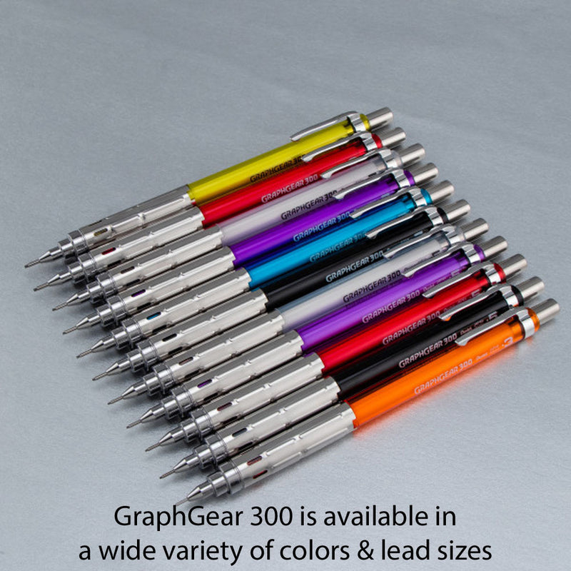 Pentel GraphGear 300 Mechanical Pencil, Red, 0.5 mm