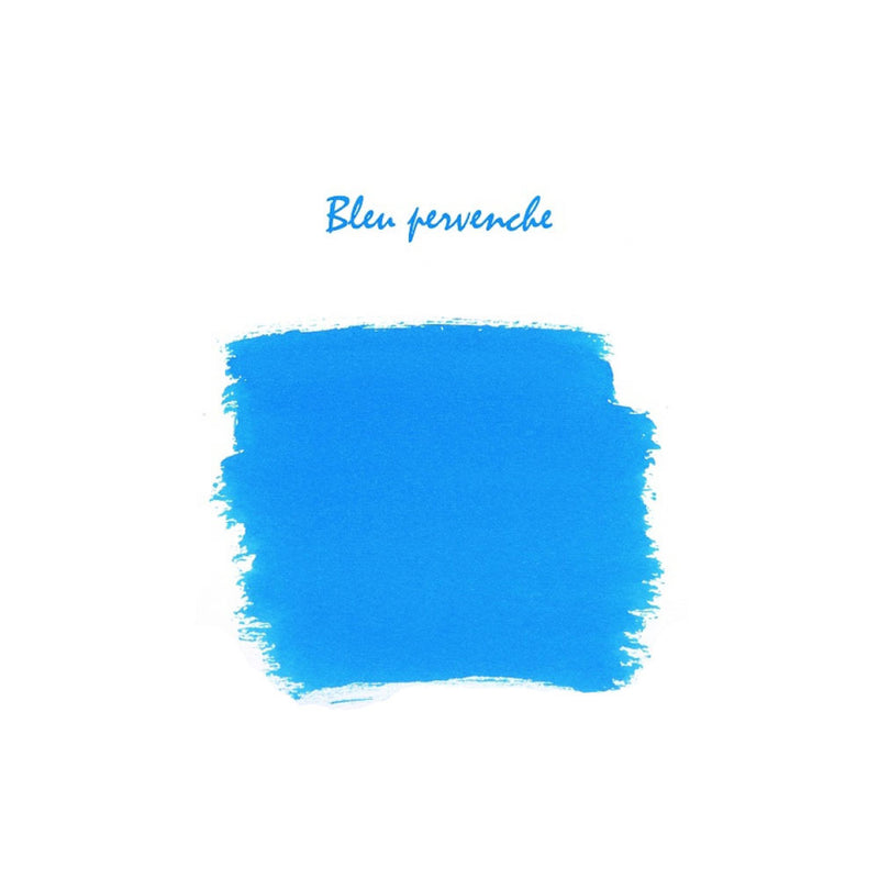 Pk/6 J. Herbin Fountain Pen Ink Cartridges, Bleu Pervenche (Periwinkle)