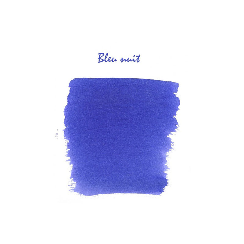 Pk/6 J. Herbin Fountain Pen Ink Cartridges, Bleu Nuit (Night Blue)