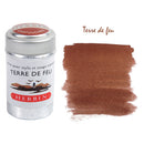Pk/6 J. Herbin Fountain Pen Ink Cartridges, Terre de Feu