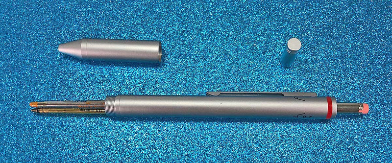 1990's Rotring Trio 3-Function Pen, Matte Silver