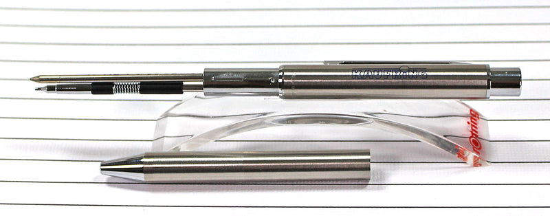 1980's Rotring Duo 2-Function Pen, Ballpoint/0.5mm Pencil, Brushed Chrome
