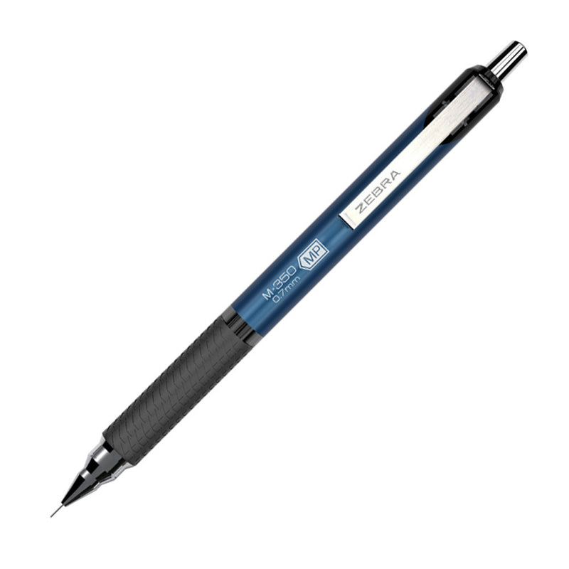 Pk/2 Zebra M-350 Metal Barrel 0.7mm Mechanical Pencils, Cobalt Blue