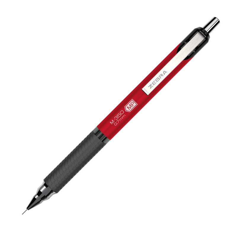 Pk/2 Zebra M-350 Metal Barrel 0.7mm Mechanical Pencils, Crimson Red