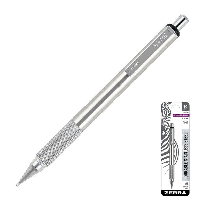 Zebra M-701 Mechanical Pencil with Knurled Grip, 0.7mm