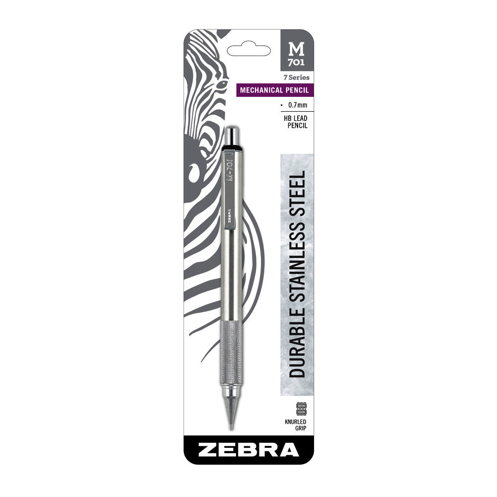 Zebra M-701 Mechanical Pencil with Knurled Grip, 0.7mm
