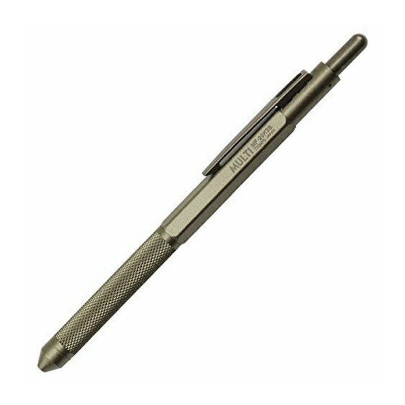 Ohto 3-in-1 Multi-function Ballpoint Pen/Pencil, Knurled Grip, Gunmetal