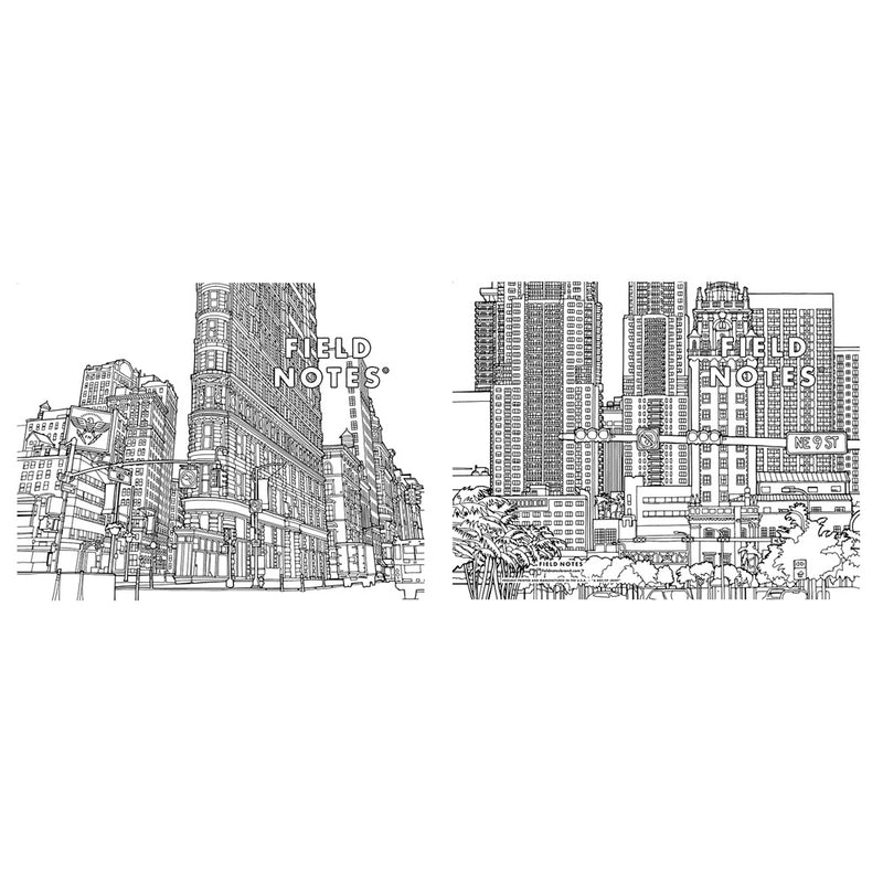 2 Field Notes Sketch Books, 4-3/4" x 7-1/2", Streetscapes - New York City & Miami