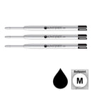 Pk/3 Monteverde P13 Parker-Style Ballpoint Refills, Black, Medium