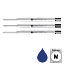 Pk/3 Monteverde P13 Parker-Style Ballpoint Refills, Blue-Black, Medium