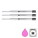 Pk/3 Monteverde P13 Parker-Style Ballpoint Refills, Pink, Medium