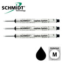Pk/3 Schmidt P8127 Short Capless Rollerball Refill, Black, Medium 0.7 mm