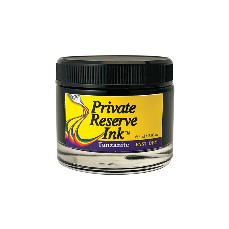 Private Reserve 60 ml Bottle Fountain Pen Ink, Tanzanite, Fast Dry