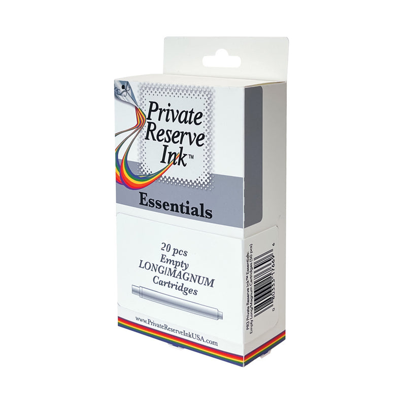 Private Reserve Ink Essentials - Pk/20 Empty Long/Magnum Fountain Pen Ink Cartridges