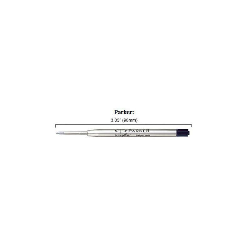 3 Genuine Parker Quink Flow Ballpoint Pen Refills, MADE IN FRANCE