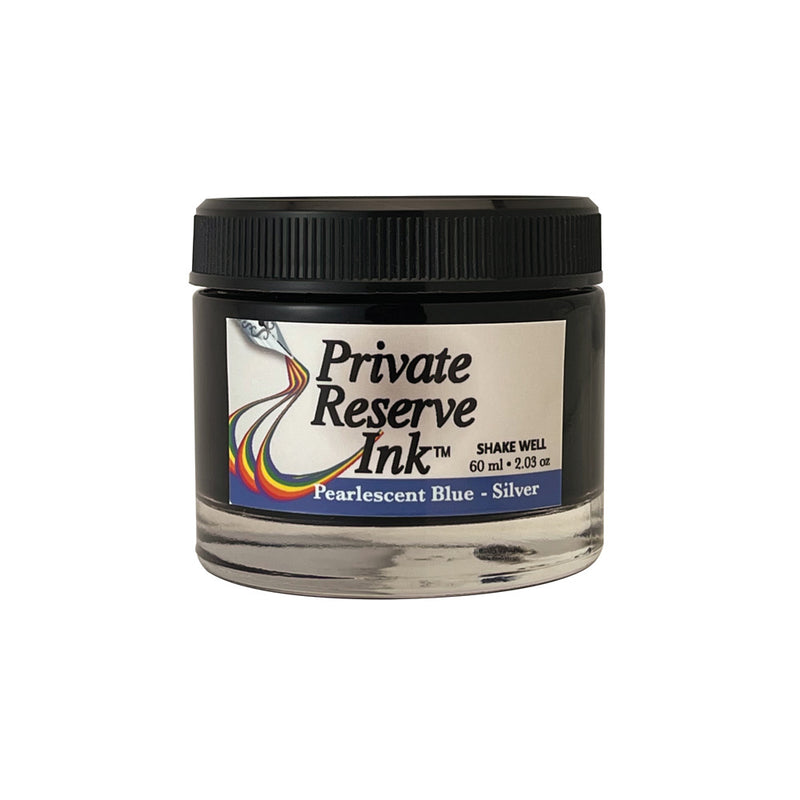 Private Reserve 60 ml Bottle Fountain Pen Ink, Pearlescent Blue-Silver