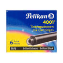 Pk/6 Pelikan 4001 Fountain Pen Ink Cartridges