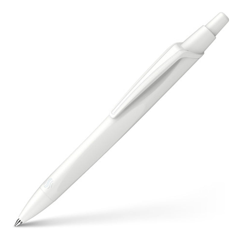 Schneider Reco Retractable Ballpoint Pen (Recycled Plastic), White, Black Ink