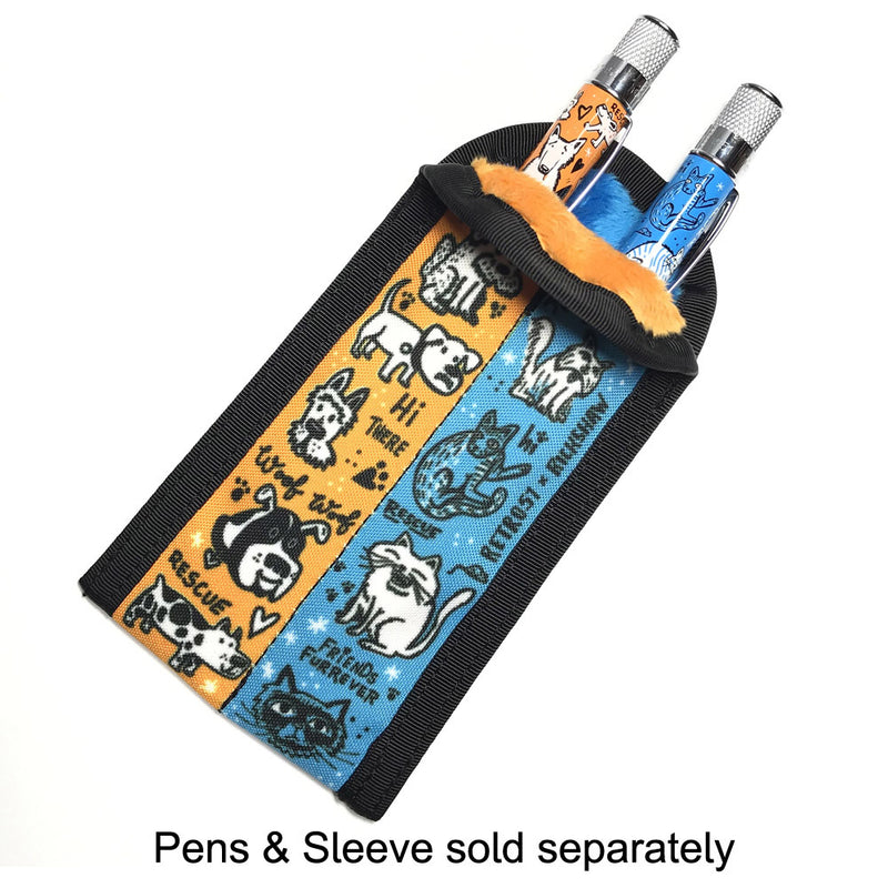 Retro 51 Pen Sleeve by Rickshaw Bagworks for 2 Pens, Retro 51, Dog & Cat Rescue