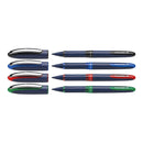 Pack/4 Schneider One Business Rollerball Pens, 0.6 mm, Black, Blue, Red & Green
