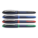 Pack/4 Schneider One Business Rollerball Pens, 0.6 mm, Black, Blue, Red & Green