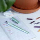 Pk/6 Schneider Pastel Fountain Pen Ink Cartridges, Ice Blue