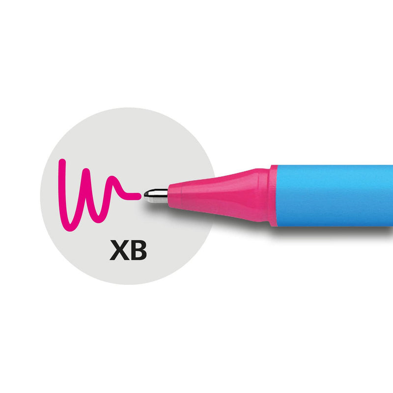 Schneider Slider Edge Triangular-Barrel Viscoglide Ballpoint Pen, Pink XB