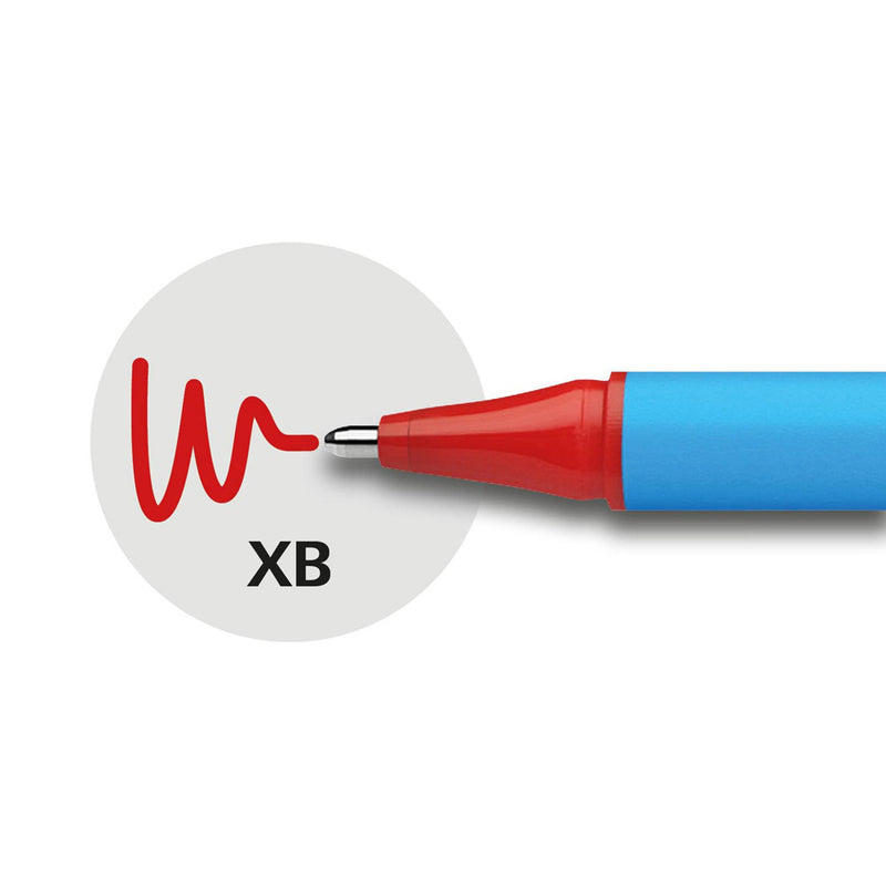 Schneider Slider Edge Triangular-Barrel Viscoglide Ballpoint Pen, Red XB