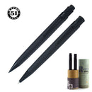 Retro 51 Tornado Vintage Metalsmith Rollerball Pen & Pencil Set, "Stealth" (Matte Black)