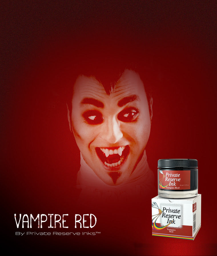 Private Reserve 60 ml Bottle Fountain Pen Ink, Vampire Red