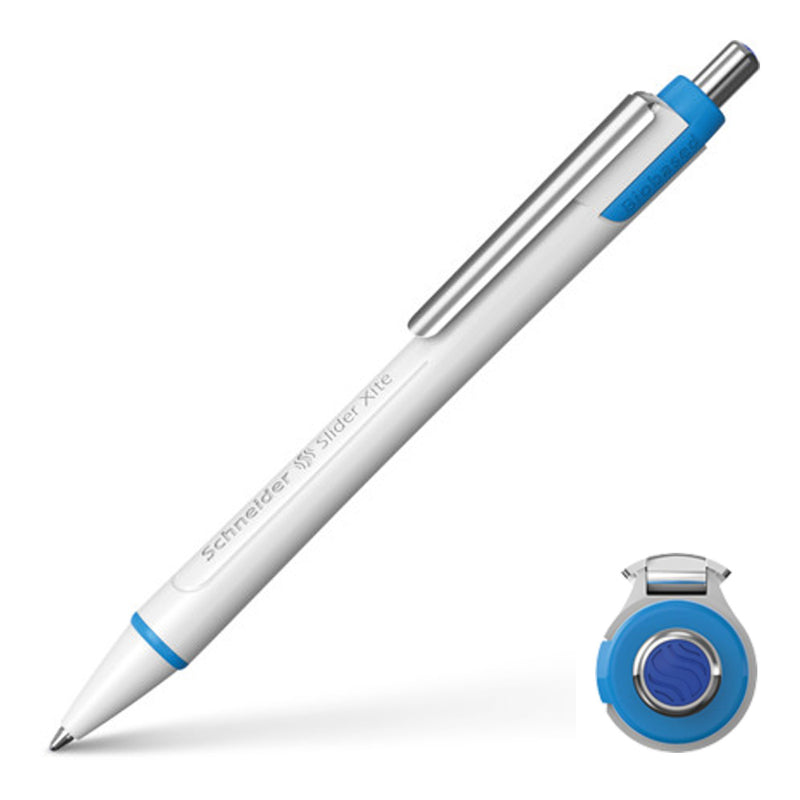 Schneider Xite Retractable Ballpoint Pen (Biobased Plastics), Blue, XB