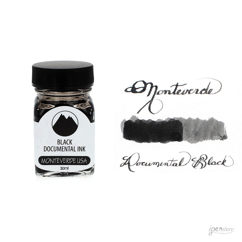 Monteverde 30 ml Bottle Fountain Pen Ink, Documental Permanent Black