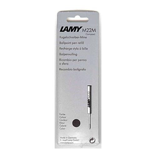Lamy M22 Compact Ballpoint Pen Refill, Black Medium