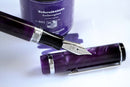 Rosetta Magellan Fountain Pen, Purple, Chrome Trim