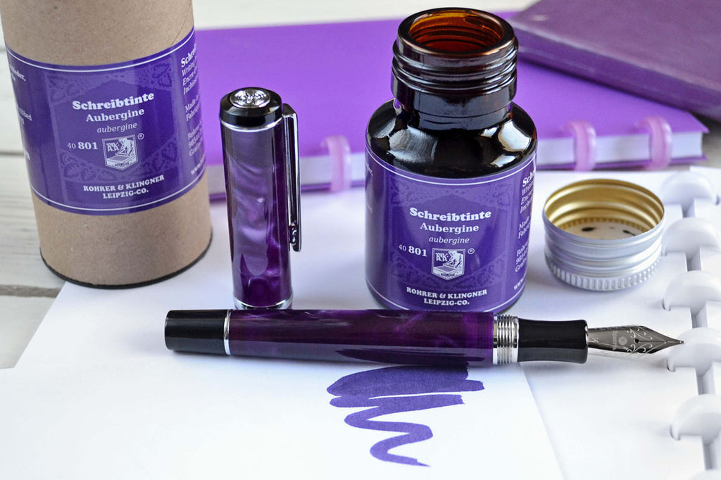 Magellan Purple, nib Pen, Fountain Rosetta choices 6 Trim, Chrome