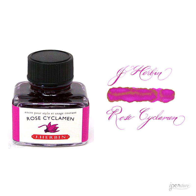 J. Herbin 30 ml Bottle Fountain Pen Ink, Rose Cyclamen