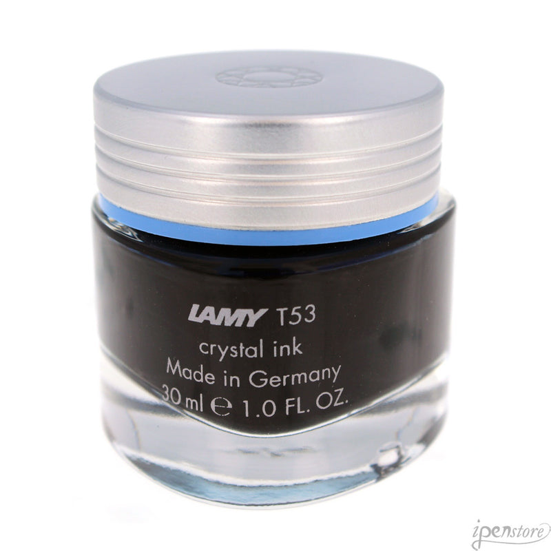 Lamy T53 Crystal Fountain Pen Ink, 30 ml, Benitoite 380 (Blue-Grey)