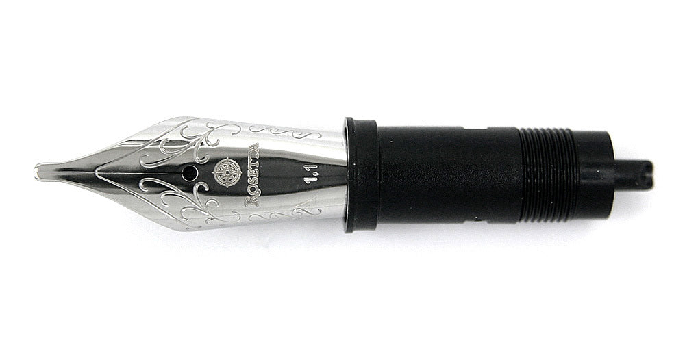 JoWo #6 Fountain Pen Nib w/Feed Unit by Rosetta, Stainless Steel