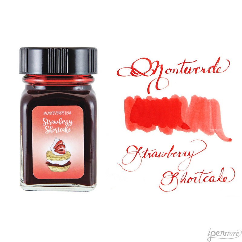 Monteverde 30 ml Bottle Fountain Pen Ink, Strawberry Shortcake