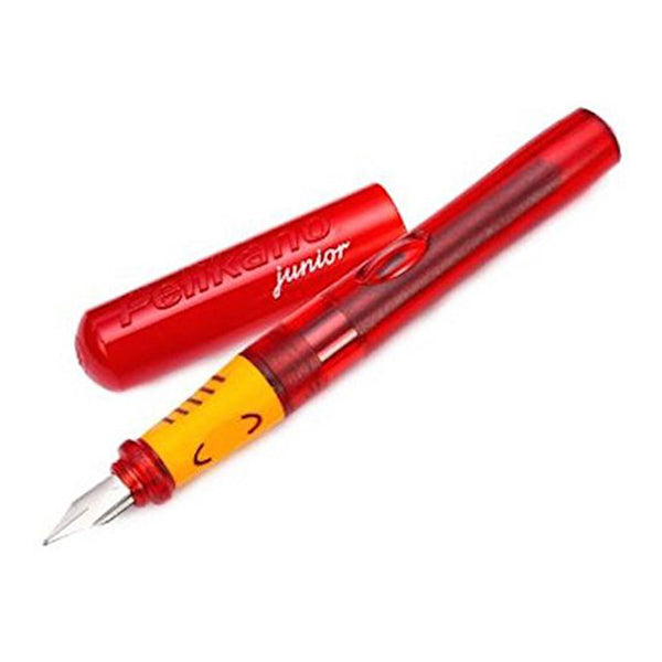 Pelikan Pelikano Junior Fountain Pen, Translucent Red, Left-Handed, Me
