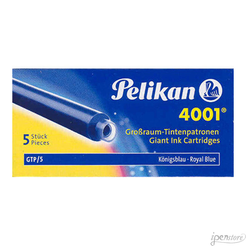 Pk/5 Pelikan 4001 Giant Fountain Pen Ink Cartridges