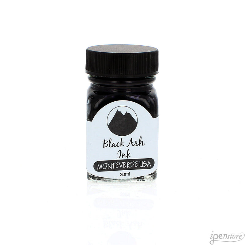 Monteverde 30 ml Bottle Fountain Pen Ink, Black Ash