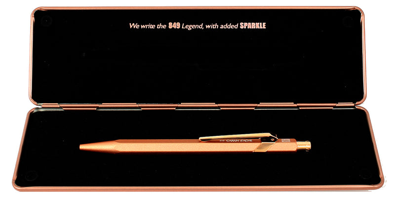 Caran d'Ache Swiss Made 849 Premium Collection Ballpoint Pen, "Brut Rose" (Rose Gold)