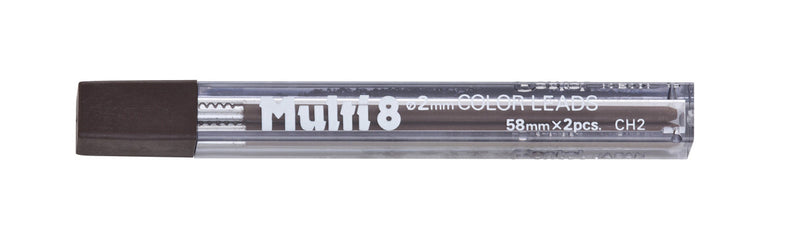 Tube/2 CH2-E Pentel Multi 8 Color 2 mm Lead Refill, Brown