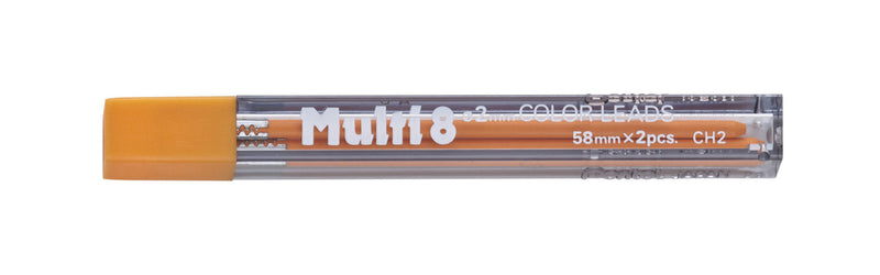 Tube/2 CH2-F Pentel Multi 8 Color 2 mm Lead Refill, Orange