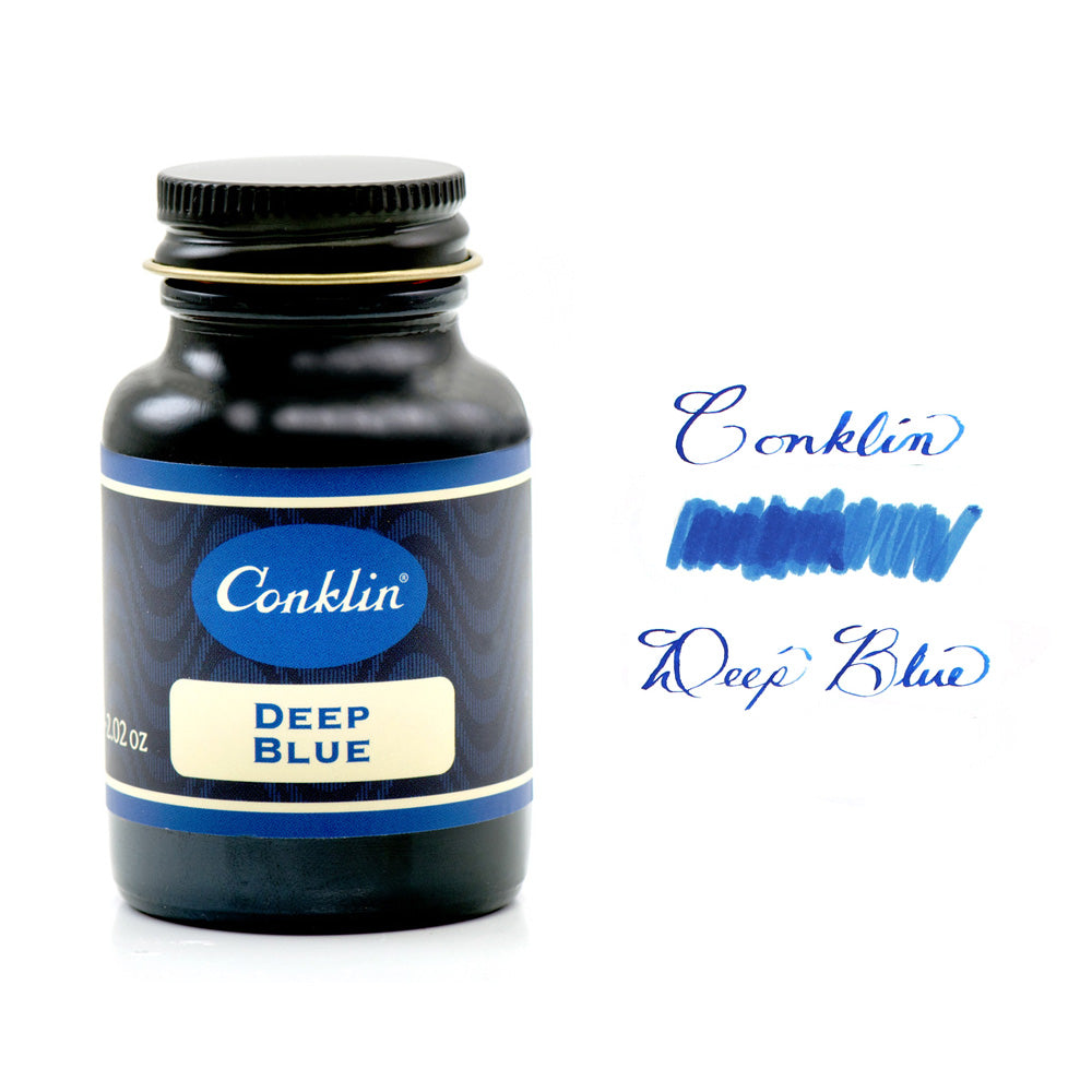 Deep Ink Blue Conklin 60 ml Bottle Fountain Pen Ink, Deep Blue