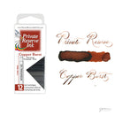 Pk/12 Private Reserve Fountain Pen Ink Cartridges, Copper Burst