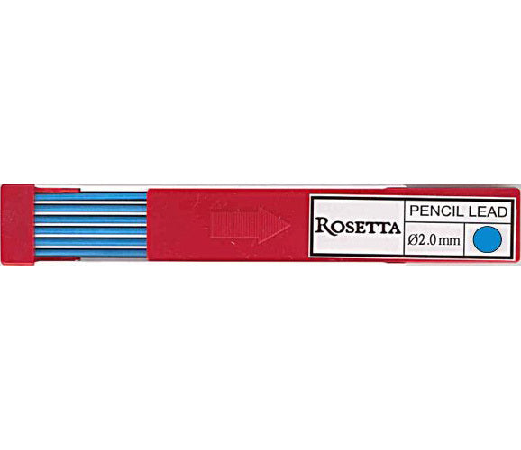 Pk/12 Rosetta Da Vinci Leadholder Leads, 2 mm, Sky Blue