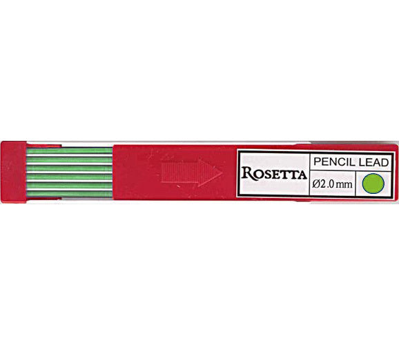 Pk/12 Rosetta Da Vinci Leadholder Leads, 2 mm, Light Green